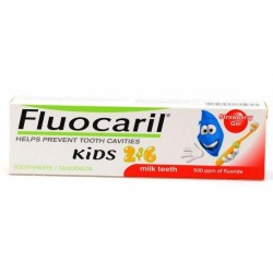 Gel Dentífrico Fluocaril Kids 2 a 6 años 50 ml Fresa